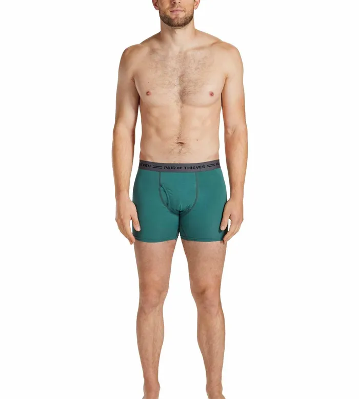 4 Way Stetch Every Day Kit Cotton Stretch Boxer Briefs Green Underwear 3 Pack Men Pair Of Thieves Boxer Briefs