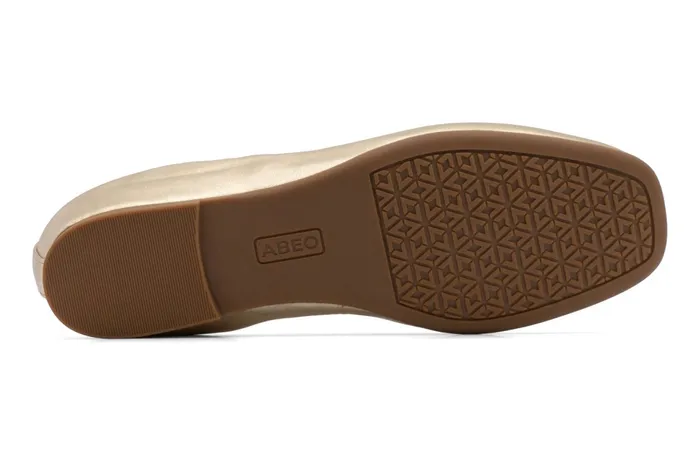 ABEO Footwear Cadence Bow Light Gold Leather Women Dress