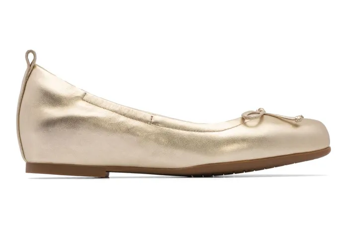ABEO Footwear Cadence Bow Light Gold Leather Women Dress