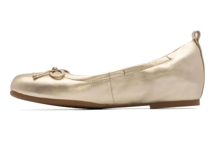 ABEO Footwear Cadence Bow Light Gold Leather Women Dress