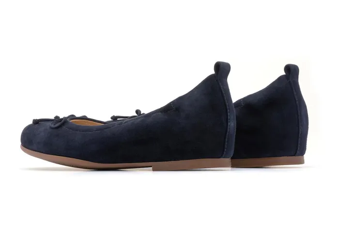 ABEO Footwear Cadence Bow Navy Suede Women Dress ABEO Footwear Cadence Bow Navy Suede Women Dress