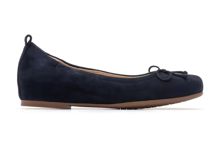 ABEO Footwear Cadence Bow Navy Suede Women Dress ABEO Footwear Cadence Bow Navy Suede Women Dress