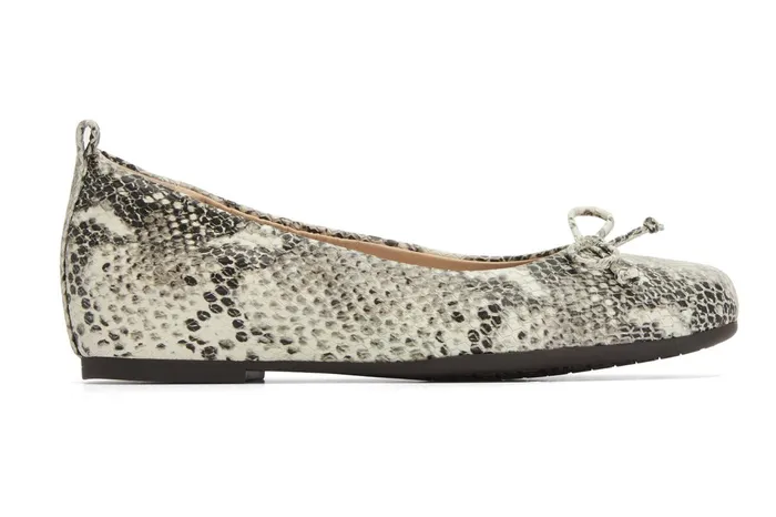 ABEO Footwear Cadence Bow Snake Print Leather Women Dress ABEO Footwear Cadence Bow Snake Print Leather Women Dress