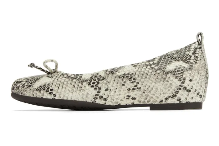 ABEO Footwear Cadence Bow Snake Print Leather Women Dress ABEO Footwear Cadence Bow Snake Print Leather Women Dress
