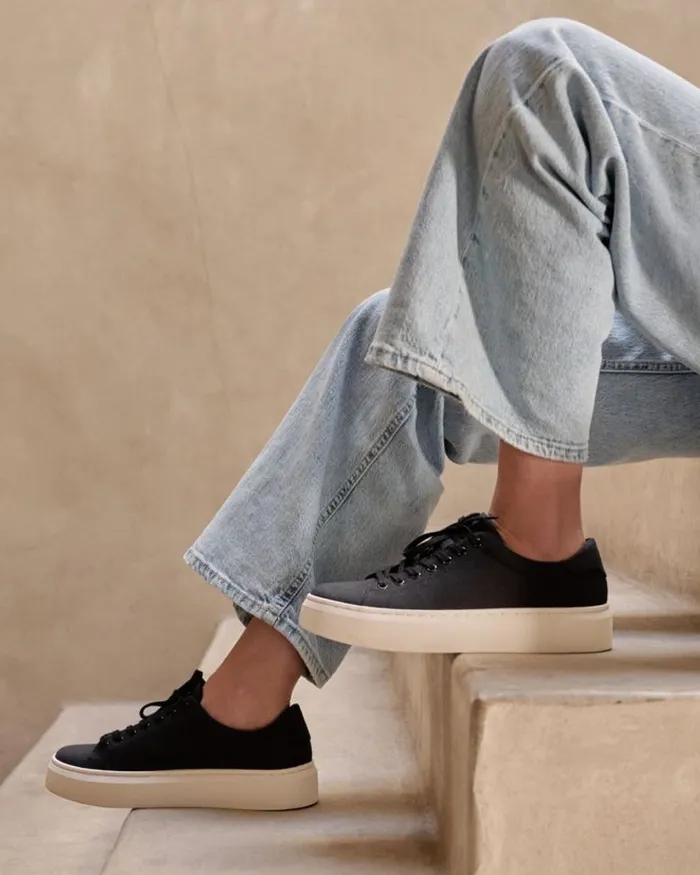 ABEO Footwear Jumpstreet Sneaker Black Canvas Women Sneakers
