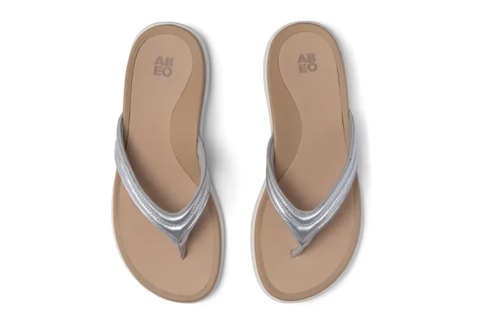 ABEO Footwear Laguna Thin Strap Silver Women Sandals ABEO Footwear Laguna Thin Strap Silver Women Sandals