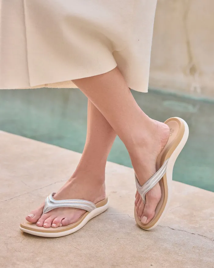 ABEO Footwear Laguna Thin Strap Silver Women Sandals ABEO Footwear Laguna Thin Strap Silver Women Sandals