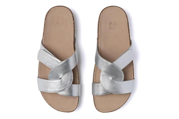 ABEO Footwear Lanai Slide Silver Women Sandals