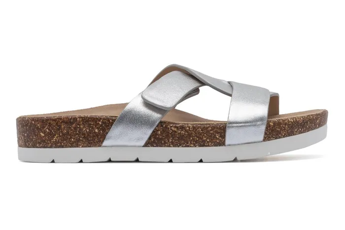 ABEO Footwear Lanai Slide Silver Women Sandals