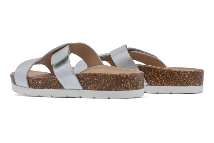 ABEO Footwear Lanai Slide Silver Women Sandals
