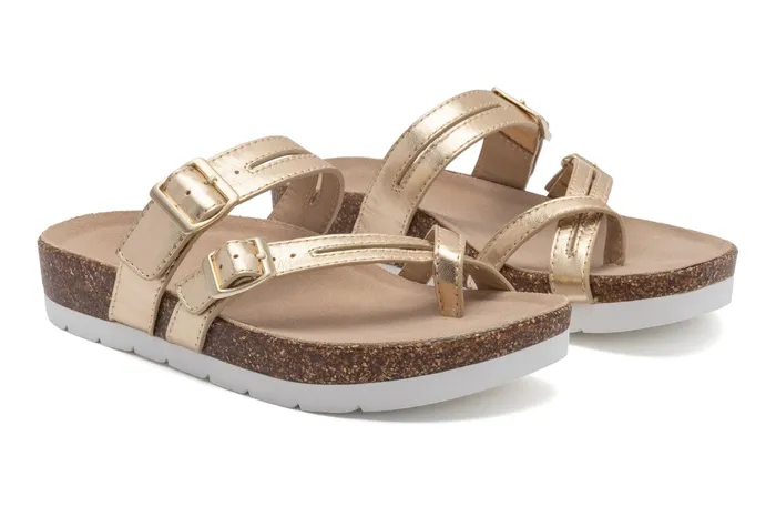 ABEO Footwear Lanai Thong Sandal Light Gold Women Sandals