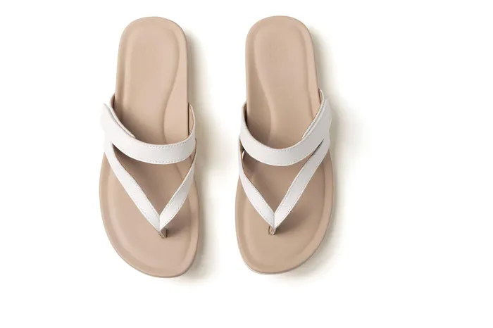 ABEO Footwear Oasis Thong Sandal White Women Sandals ABEO Footwear Oasis Thong Sandal White Women Sandals