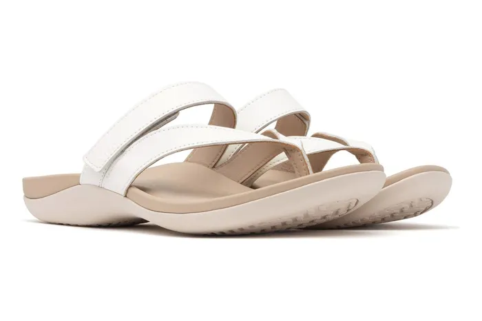 ABEO Footwear Oasis Thong Sandal White Women Sandals ABEO Footwear Oasis Thong Sandal White Women Sandals