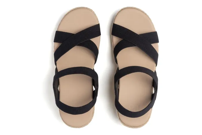 ABEO Footwear Riviera Stretch Black Women Sandals