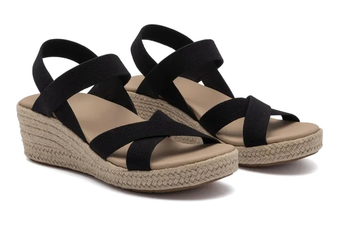ABEO Footwear Riviera Stretch Black Women Sandals