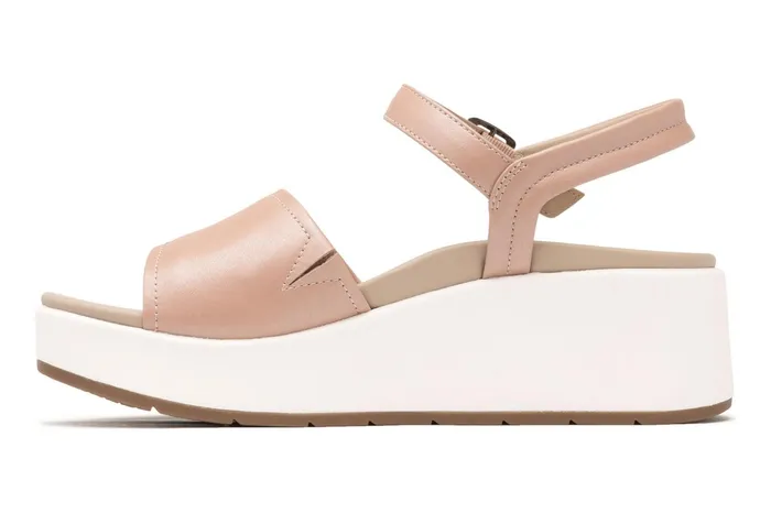 ABEO Footwear Solstice Buckle Sandal Rose Gold Leather Women Sandals ABEO Footwear Solstice Buckle Sandal Rose Gold Leather Women Sandals
