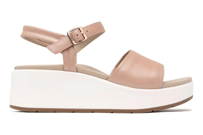 ABEO Footwear Solstice Buckle Sandal Rose Gold Leather Women Sandals ABEO Footwear Solstice Buckle Sandal Rose Gold Leather Women Sandals