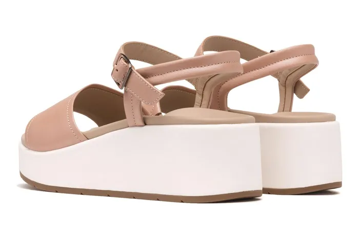 ABEO Footwear Solstice Buckle Sandal Rose Gold Leather Women Sandals ABEO Footwear Solstice Buckle Sandal Rose Gold Leather Women Sandals
