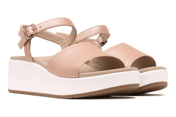 ABEO Footwear Solstice Buckle Sandal Rose Gold Leather Women Sandals ABEO Footwear Solstice Buckle Sandal Rose Gold Leather Women Sandals