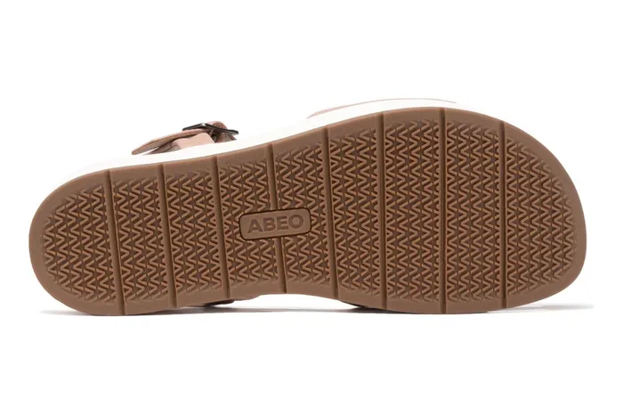 ABEO Footwear Solstice Buckle Sandal Rose Gold Leather Women Sandals ABEO Footwear Solstice Buckle Sandal Rose Gold Leather Women Sandals