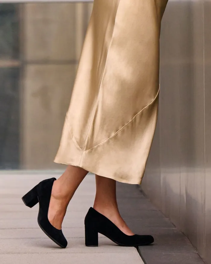 ABEO Footwear Tempo Pump Navy Suede Women Dress