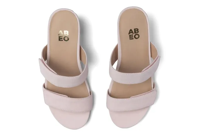 ABEO Footwear Tempo Slide Pink Suede Women Dress