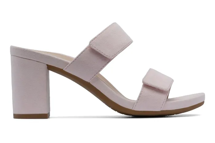 ABEO Footwear Tempo Slide Pink Suede Women Dress