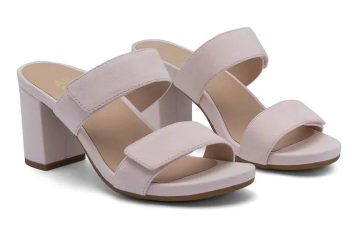 ABEO Footwear Tempo Slide Pink Suede Women Dress