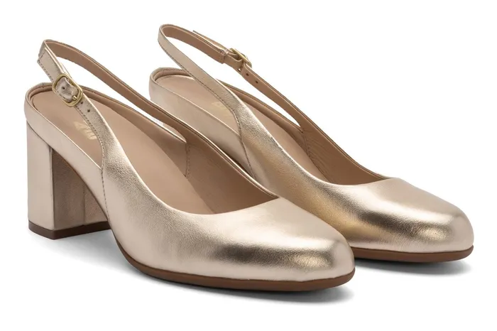 ABEO Footwear Tempo Slingback Light Gold Women Dress