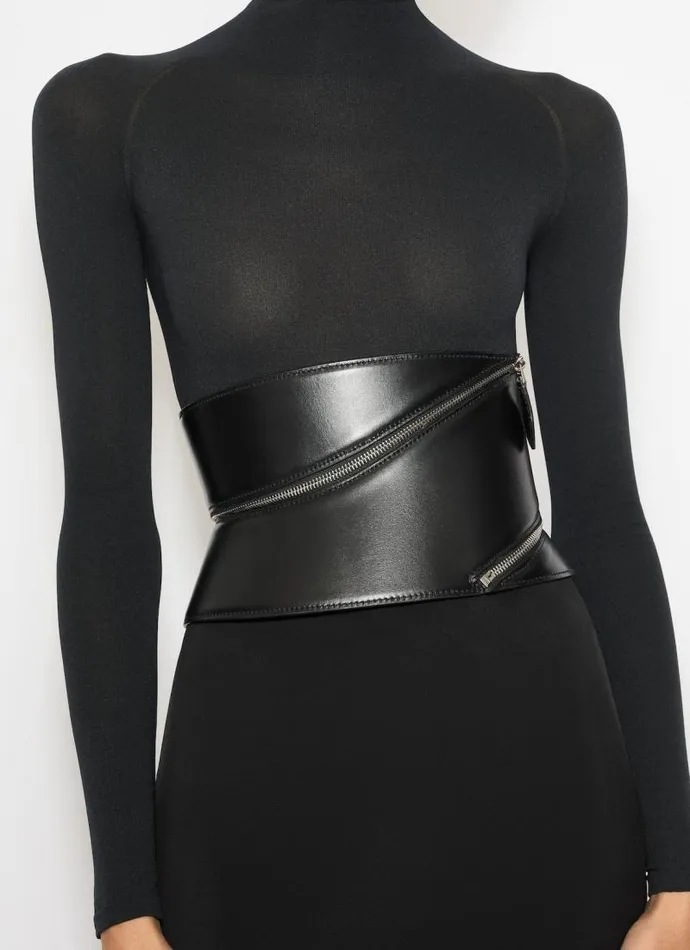 Alaa Belts ZIP CORSET IN CALFSKIN Black 8211 Women