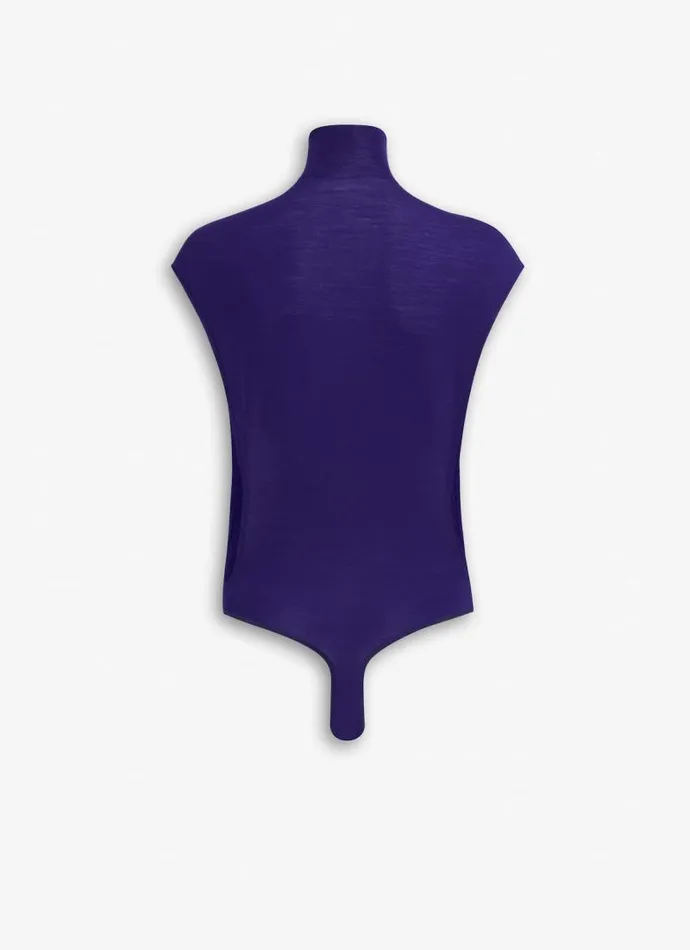 Alaa Bodysuits and Leggings CAP SLEEVE KNIT BODY Royal Blue 8211 Women