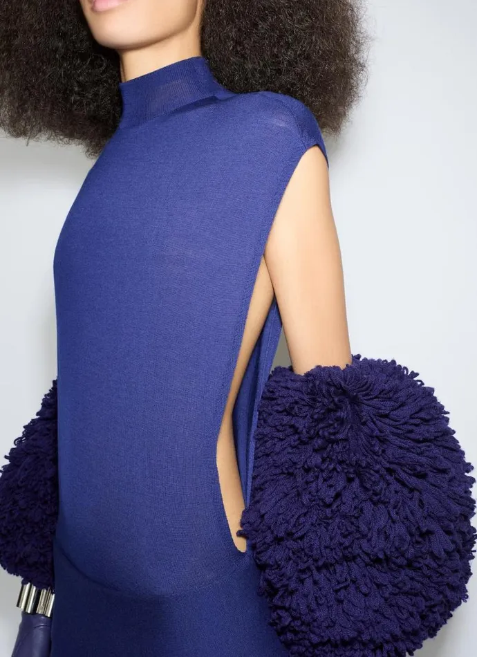 Alaa Bodysuits and Leggings CAP SLEEVE KNIT BODY Royal Blue 8211 Women