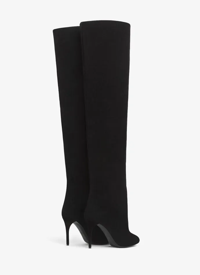 Alaa Boots and Ankle Boots DECOLLETE CUISSARDES IN SUEDE CALFSKIN Black 8211 Women