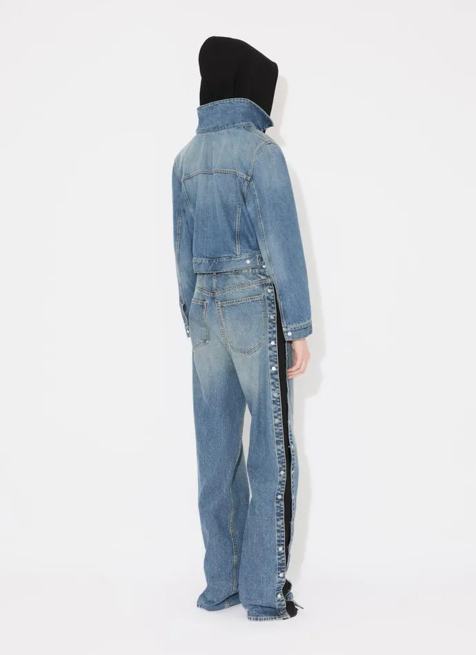 Alaa Coats and Jackets DENIM JACKET WITH KNITTED HOOD Bleu Vintage 8211 Women Alaa Coats and Jackets DENIM JACKET WITH KNITTED HOOD Bleu Vintage 8211 Women