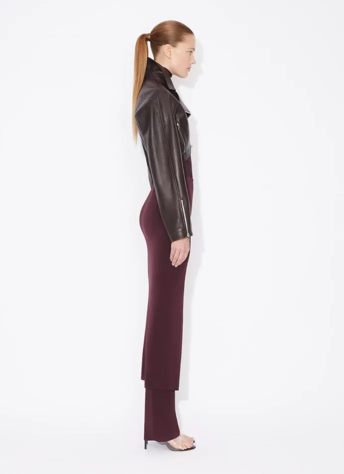 Alaa Coats and Jackets FADED NAPPA BIKER JACKET Ebony 8211 Women Alaa Coats and Jackets FADED NAPPA BIKER JACKET Ebony 8211 Women