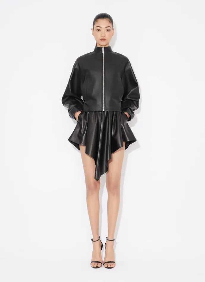 Alaa Coats and Jackets ROUND LEATHER JACKET Black 8211 Women Alaa Coats and Jackets ROUND LEATHER JACKET Black 8211 Women
