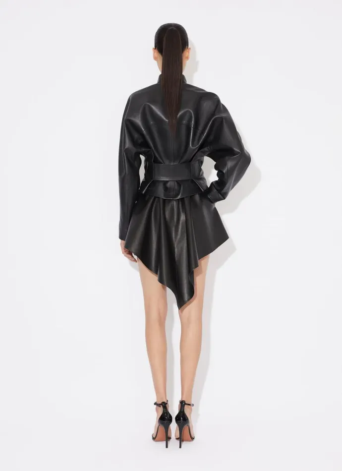 Alaa Coats and Jackets ROUND LEATHER JACKET Black 8211 Women Alaa Coats and Jackets ROUND LEATHER JACKET Black 8211 Women