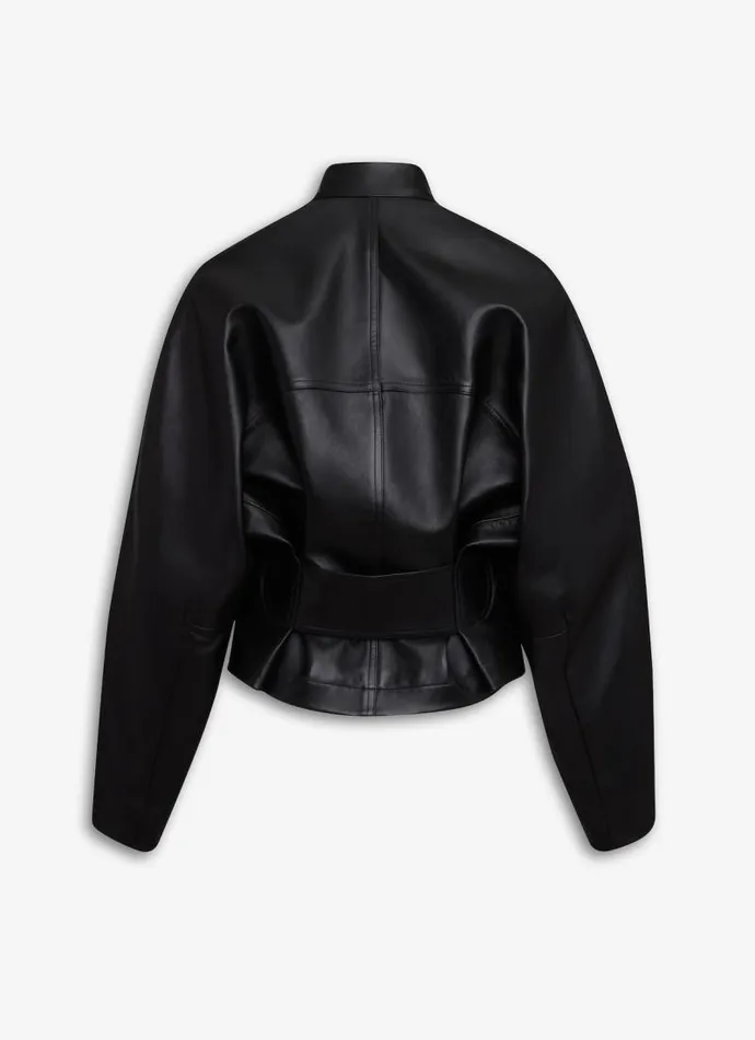 Alaa Coats and Jackets ROUND LEATHER JACKET Black 8211 Women Alaa Coats and Jackets ROUND LEATHER JACKET Black 8211 Women