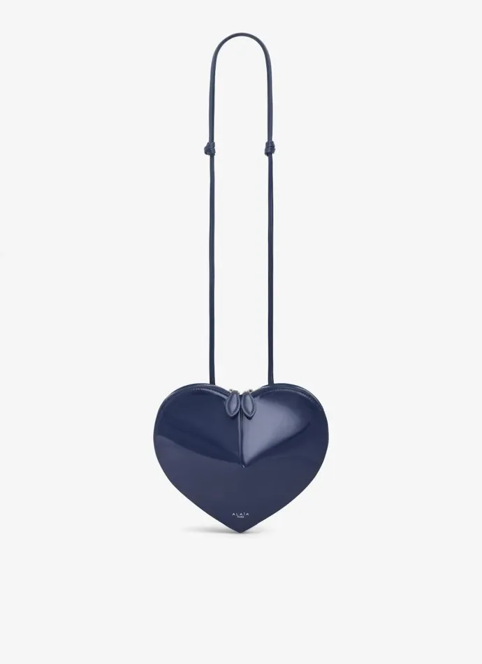 Alaa CrossBody Bags LE CUR BAG IN PATENT LEATHER Dark Blue 8211 Women