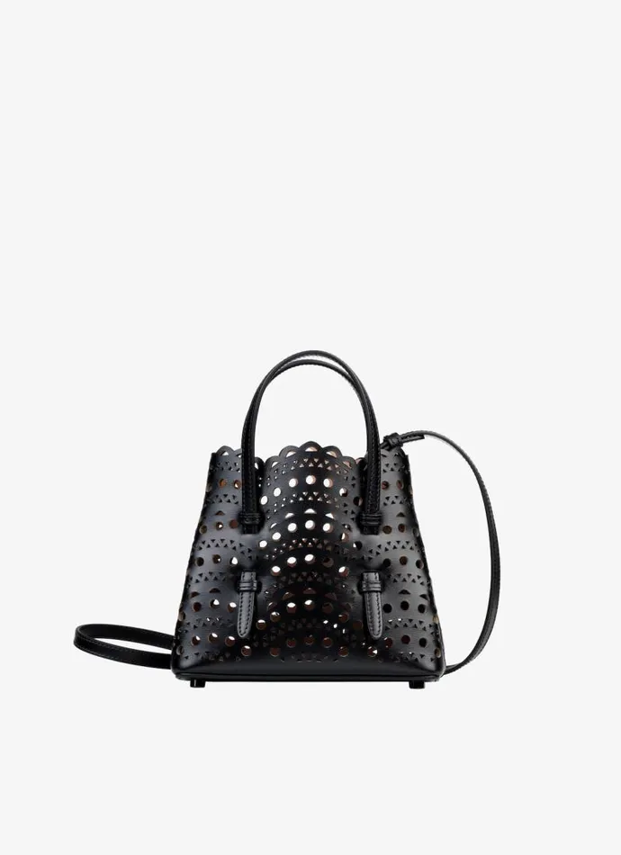 Alaa CrossBody Bags Mina 16 Bag In Vienne Wave Calfskin Black 8211 Women
