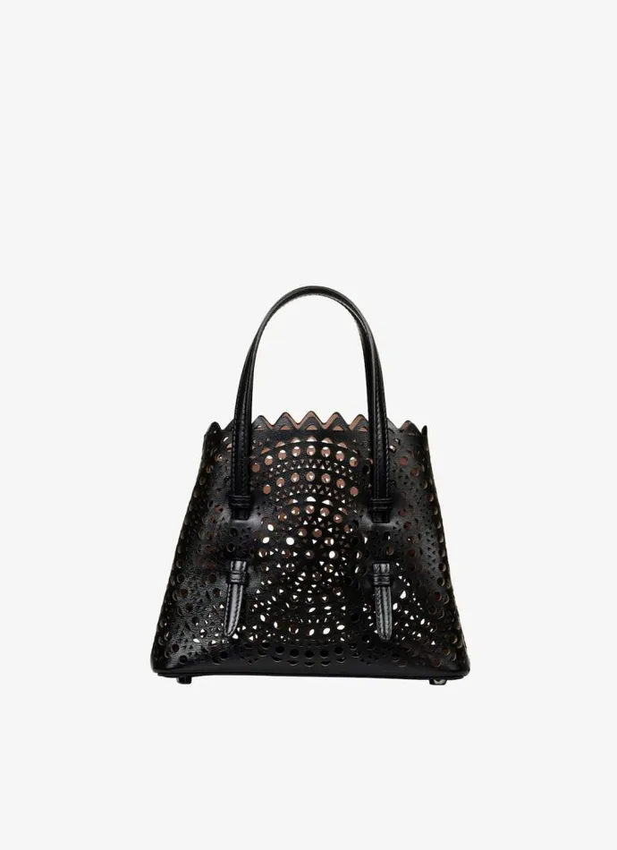 Alaa CrossBody Bags MINA 20 BAG IN VIENNE CALFSKIN Black 8211 Women