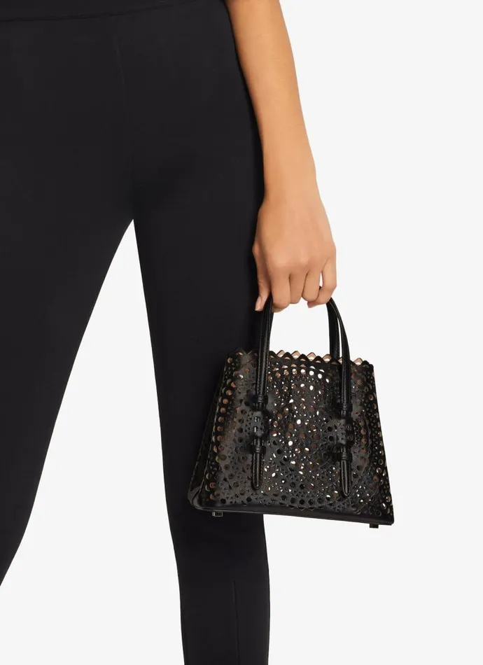 Alaa CrossBody Bags MINA 20 BAG IN VIENNE CALFSKIN Black 8211 Women