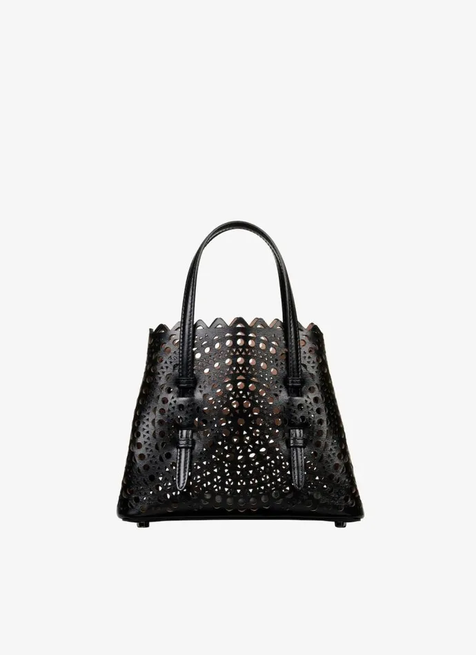 Alaa CrossBody Bags MINA 20 BAG IN VIENNE CALFSKIN Black 8211 Women