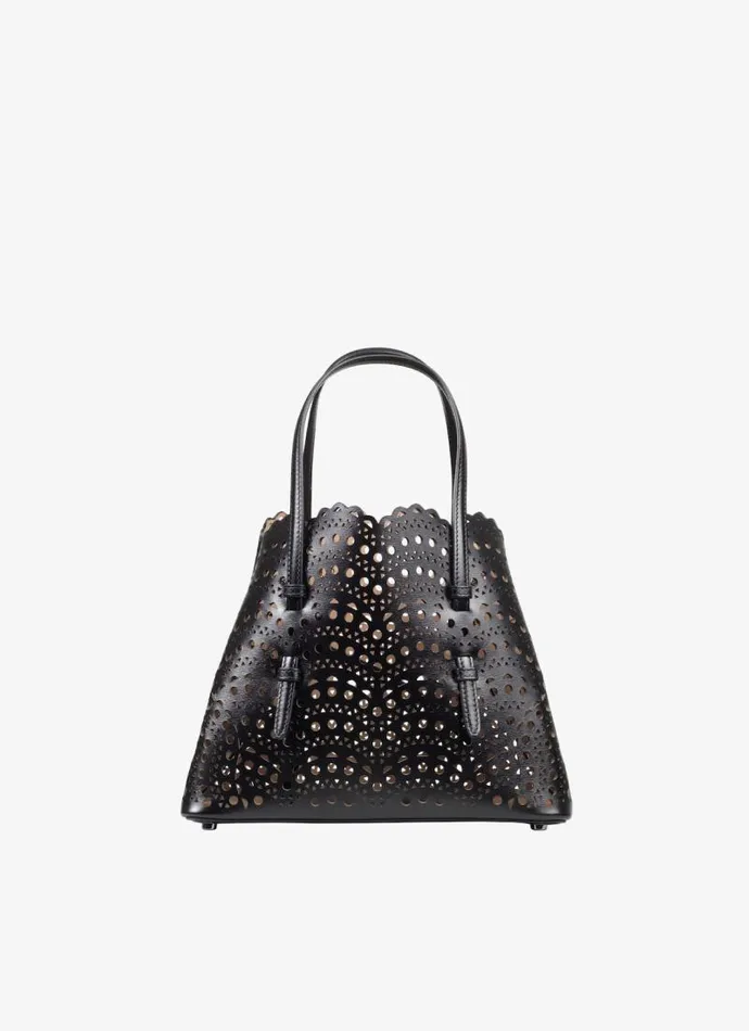Alaa CrossBody Bags MINA 20 BAG IN VIENNE WAVE CALFSKIN Black 8211 Women