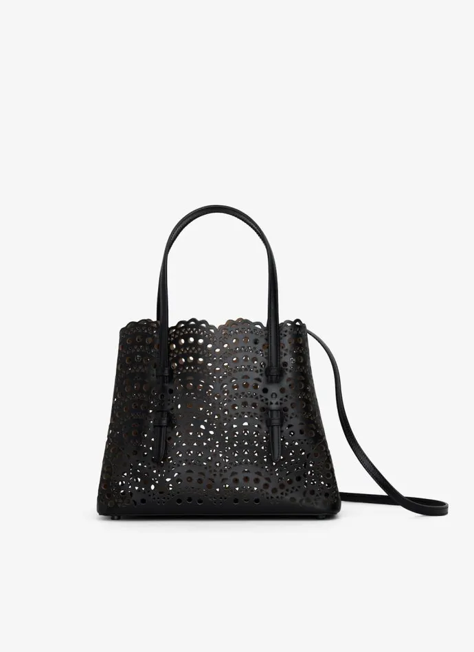 Alaa CrossBody Bags MINA 20 BAG IN VIENNE WAVE CALFSKIN Black 8211 Women