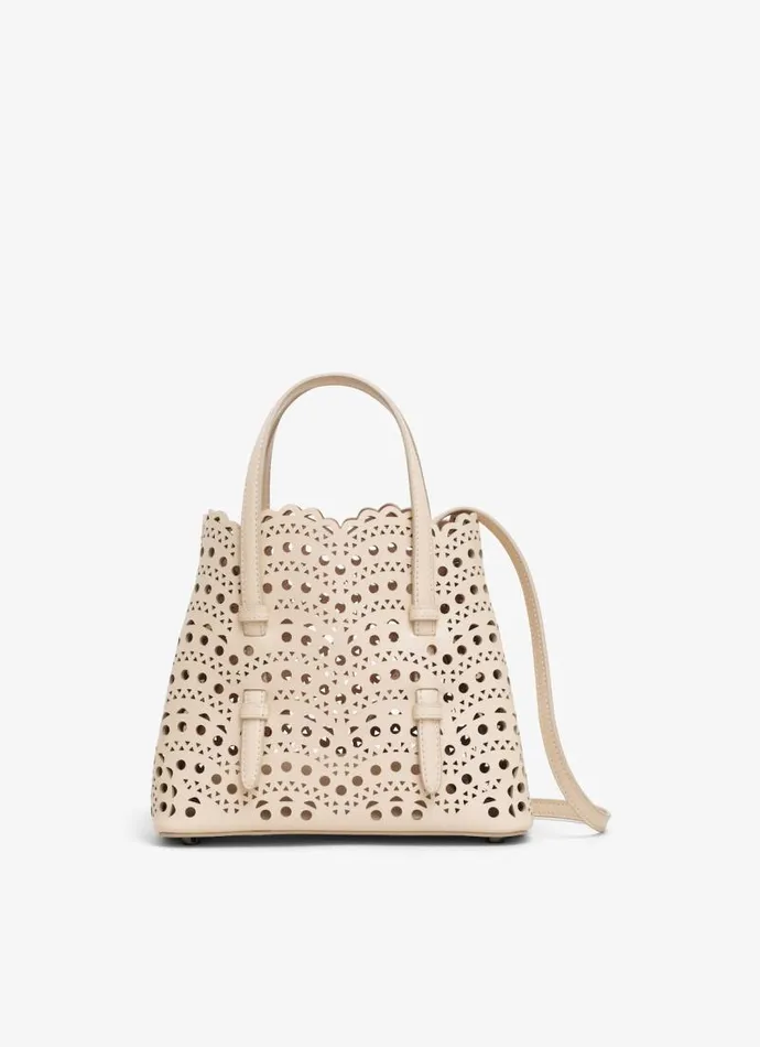 Alaa CrossBody Bags MINA 20 BAG IN VIENNE WAVE CALFSKIN Dune 8211 Women Alaa CrossBody Bags MINA 20 BAG IN VIENNE WAVE CALFSKIN Dune 8211 Women