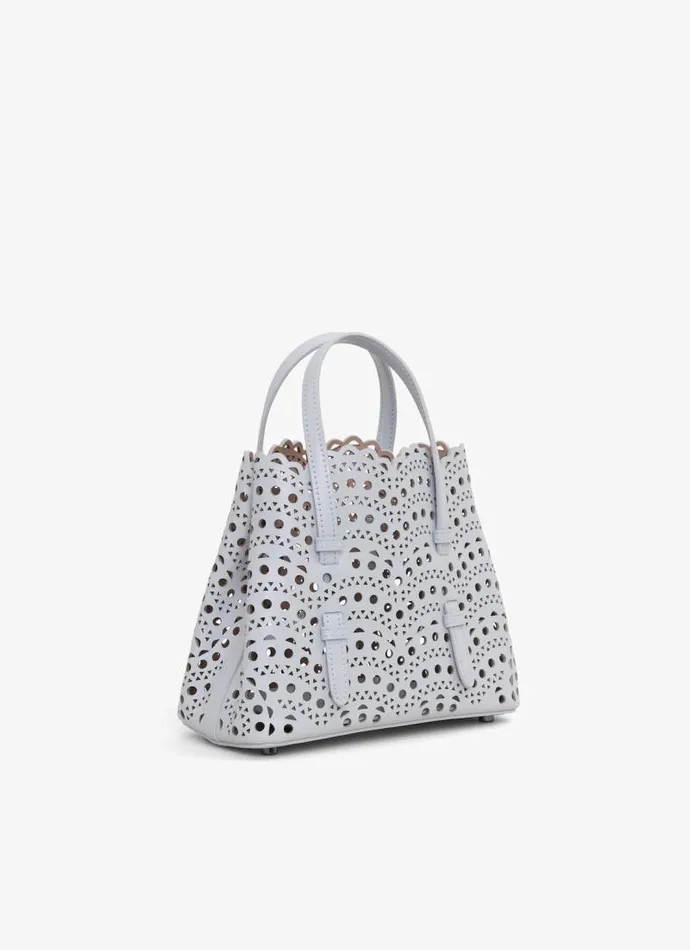 Alaa CrossBody Bags MINA 20 BAG IN VIENNE WAVE CALFSKIN Pearl 8211 Women