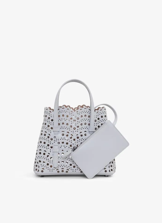 Alaa CrossBody Bags MINA 20 BAG IN VIENNE WAVE CALFSKIN Pearl 8211 Women