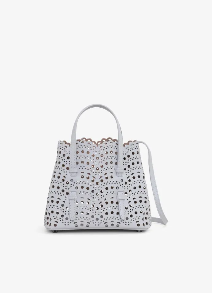 Alaa CrossBody Bags MINA 20 BAG IN VIENNE WAVE CALFSKIN Pearl 8211 Women