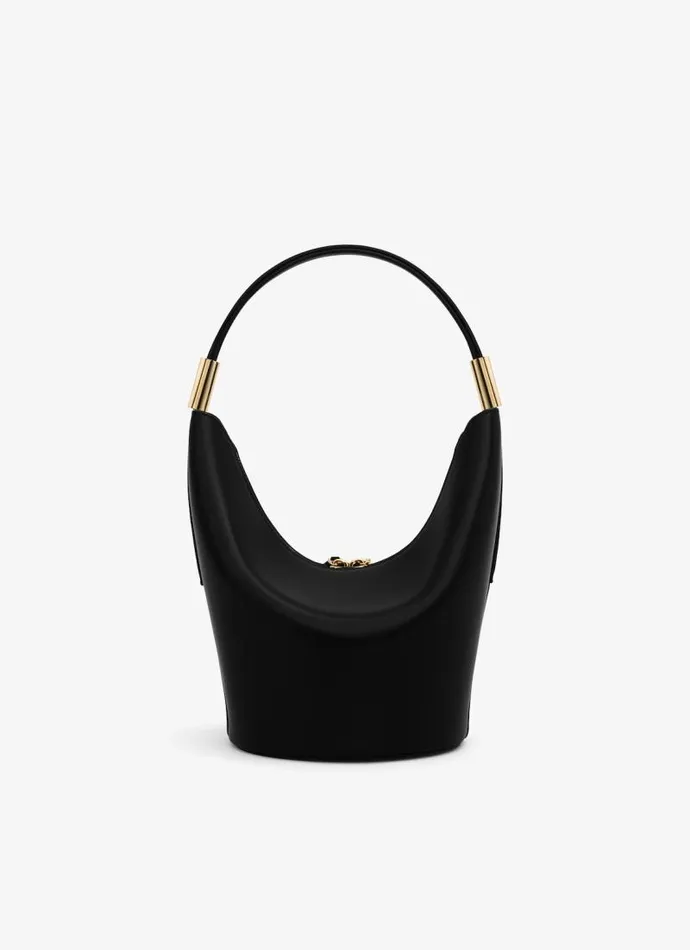 Alaa CrossBody Bags SHAPE SMALL BAG IN SUEDE GOATSKIN AND CALFSKIN Black 8211 Women